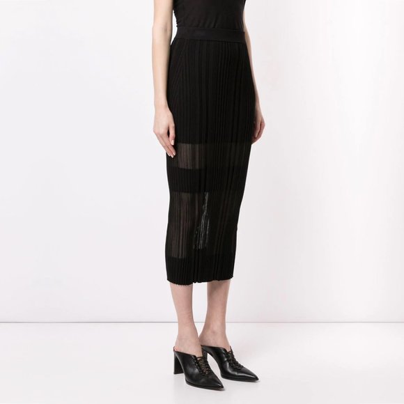 Dion Lee opacity pleat stretch midi pencil skirt - Picture 2 of 9